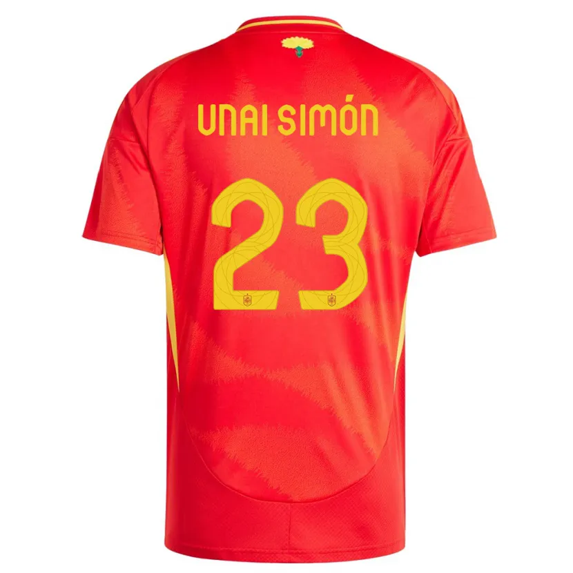 Danxen Kid Spain Unai Simon #23 Red Home Jersey 24-26 T-Shirt