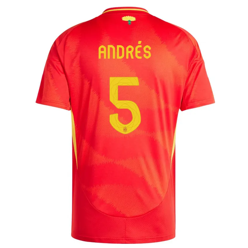 Danxen Kid Spain Ivana Andres #5 Red Home Jersey 24-26 T-Shirt