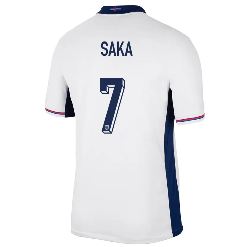 Danxen Kid England Bukayo Saka #7 White Home Jersey 24-26 T-Shirt