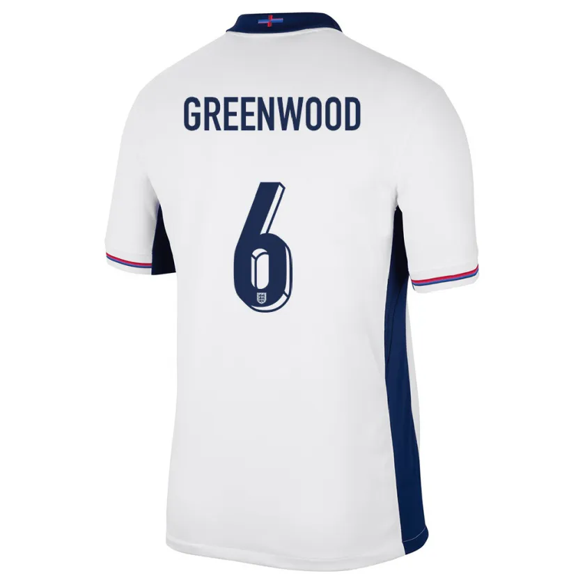 Danxen Kid England Alex Greenwood #6 White Home Jersey 24-26 T-Shirt