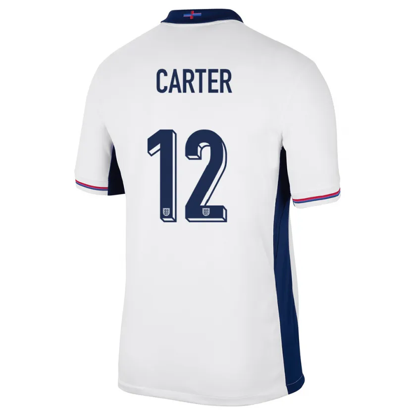 Danxen Kid England Jess Carter #12 White Home Jersey 24-26 T-Shirt