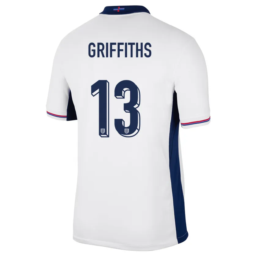 Danxen Kid England Josh Griffiths #13 White Home Jersey 24-26 T-Shirt