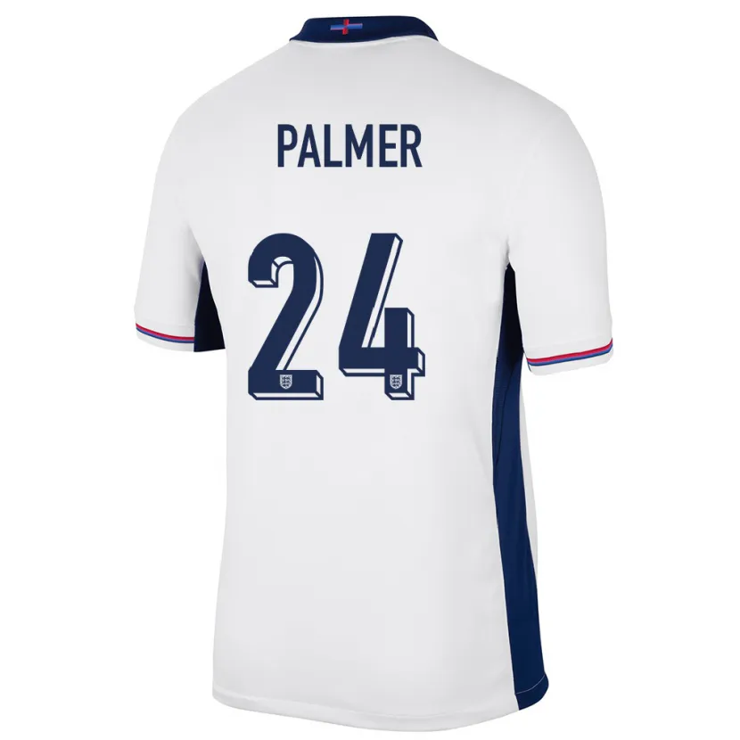 Danxen Kid England Cole Palmer #24 White Home Jersey 24-26 T-Shirt