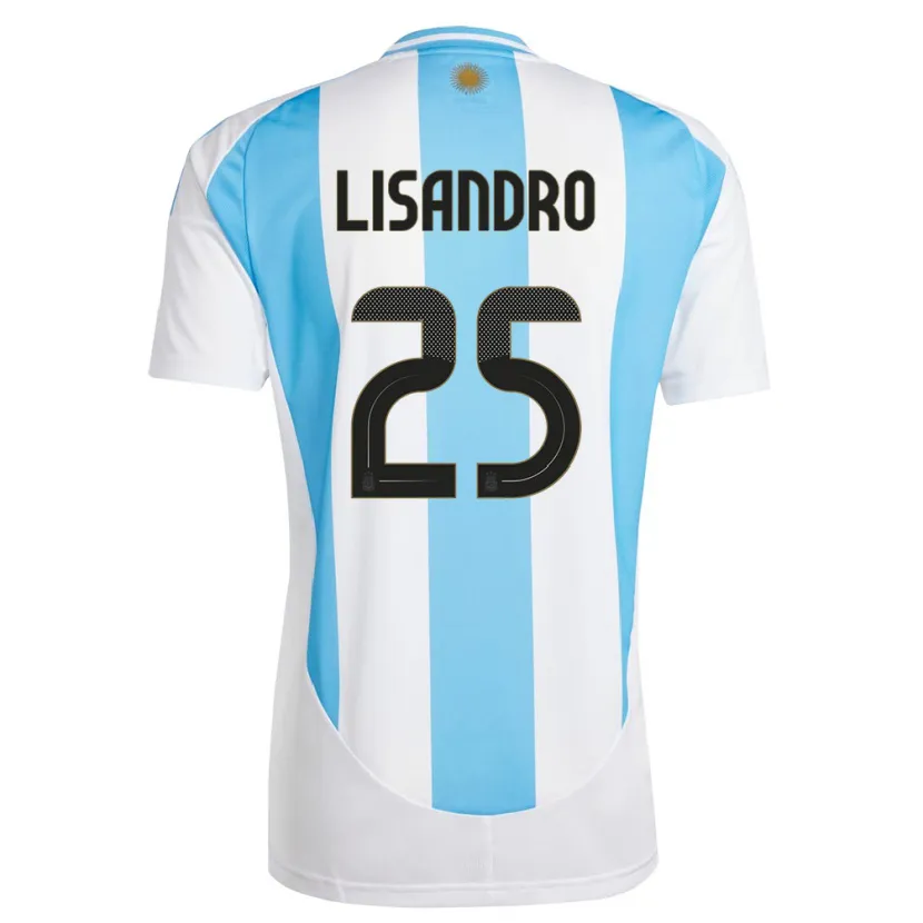 Danxen Kid Argentina Lisandro Martinez #25 White Blue Home Jersey 24-26 T-Shirt