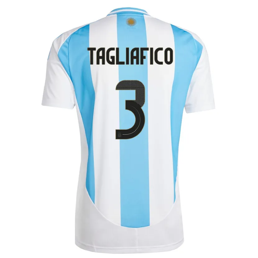 Danxen Kid Argentina Nicolas Tagliafico #3 White Blue Home Jersey 24-26 T-Shirt