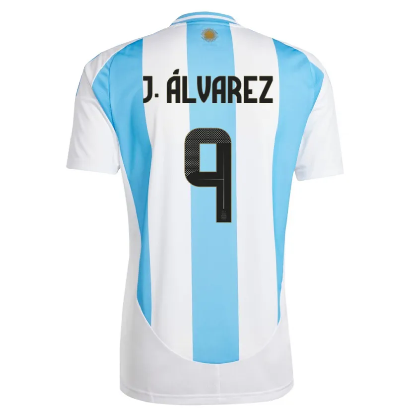 Danxen Kid Argentina Julian Alvarez #9 White Blue Home Jersey 24-26 T-Shirt