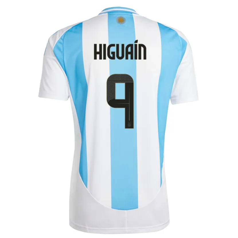 Danxen Kid Argentina Gonzalo Higuain #9 White Blue Home Jersey 24-26 T-Shirt