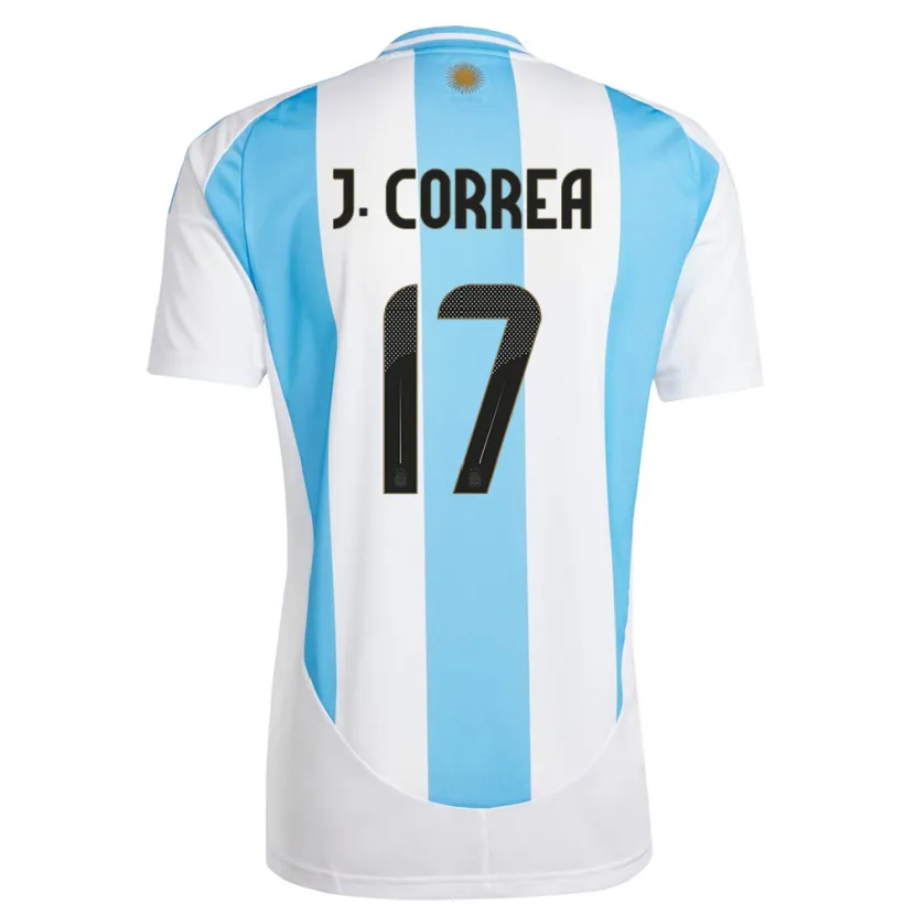 Danxen Kid Argentina Joaquin Correa #17 White Blue Home Jersey 24-26 T-Shirt