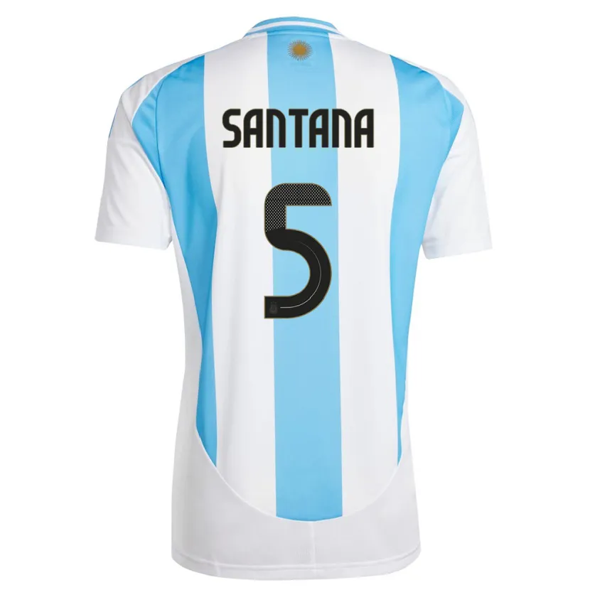 Danxen Kid Argentina Vanesa Santana #5 White Blue Home Jersey 24-26 T-Shirt