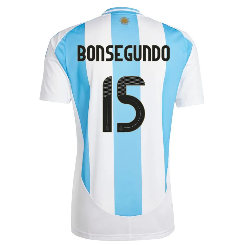 Danxen Kid Argentina Florencia Bonsegundo #15 White Blue Home Jersey 24-26 T-Shirt