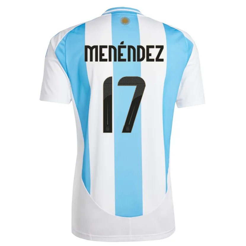 Danxen Kid Argentina Milagros Menendez #17 White Blue Home Jersey 24-26 T-Shirt