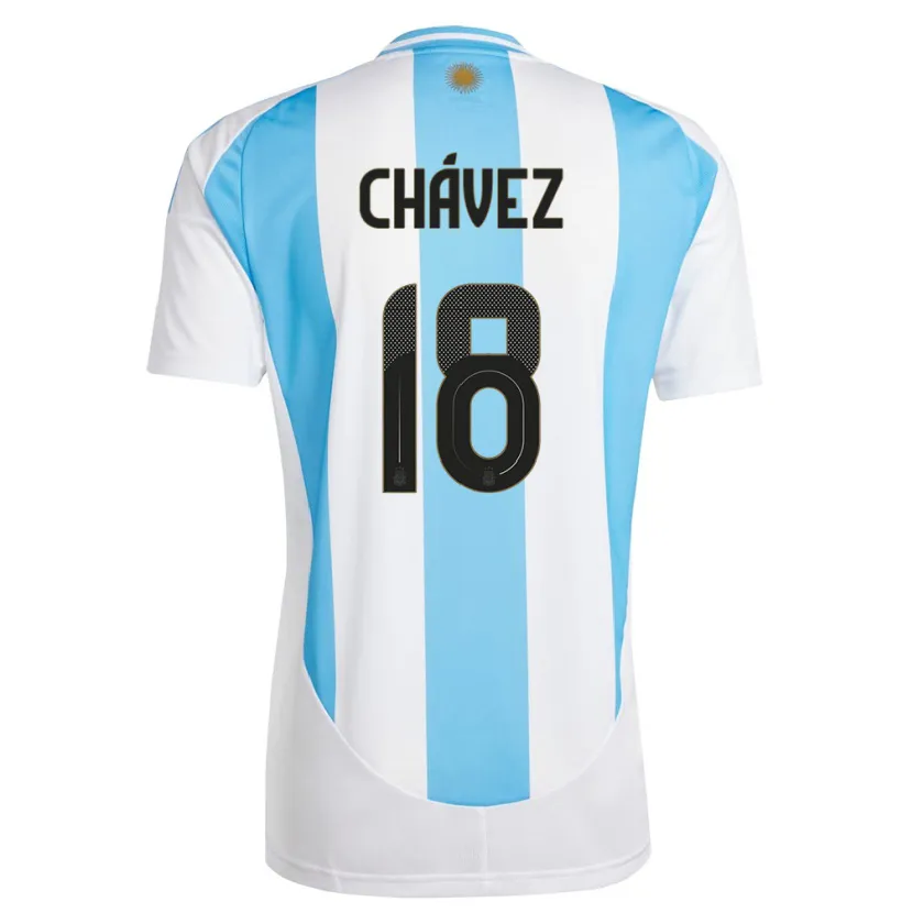 Danxen Kid Argentina Gabriela Chavez #18 White Blue Home Jersey 24-26 T-Shirt