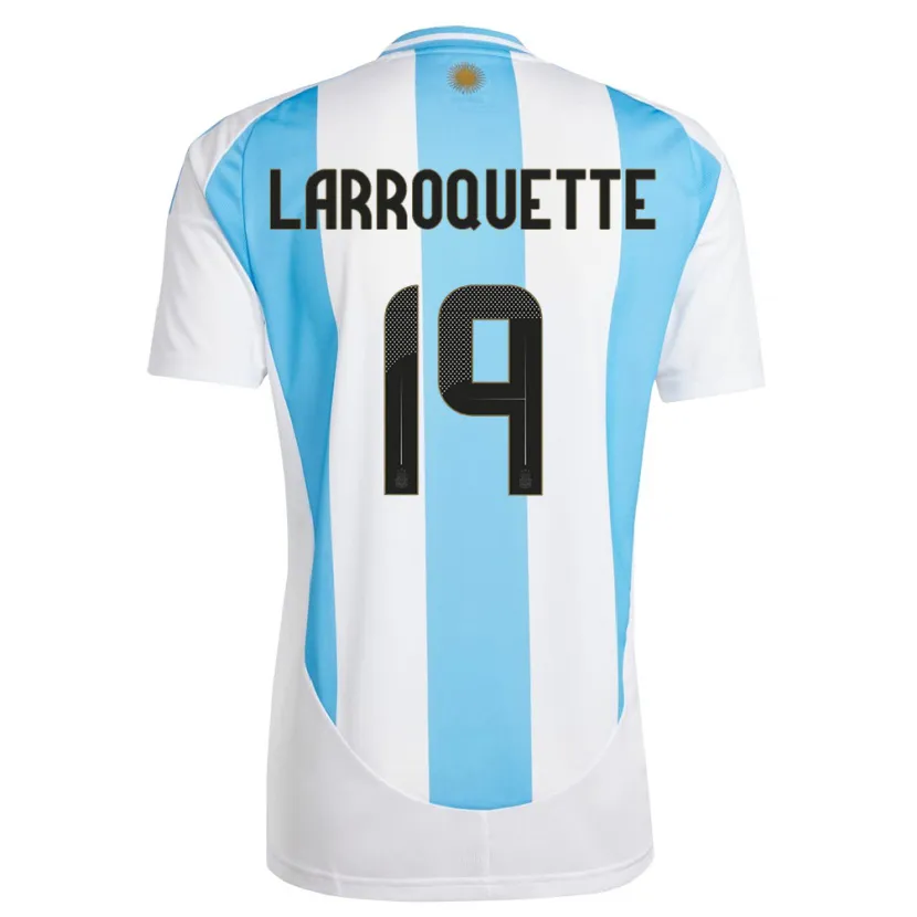 Danxen Kid Argentina Mariana Larroquette #19 White Blue Home Jersey 24-26 T-Shirt