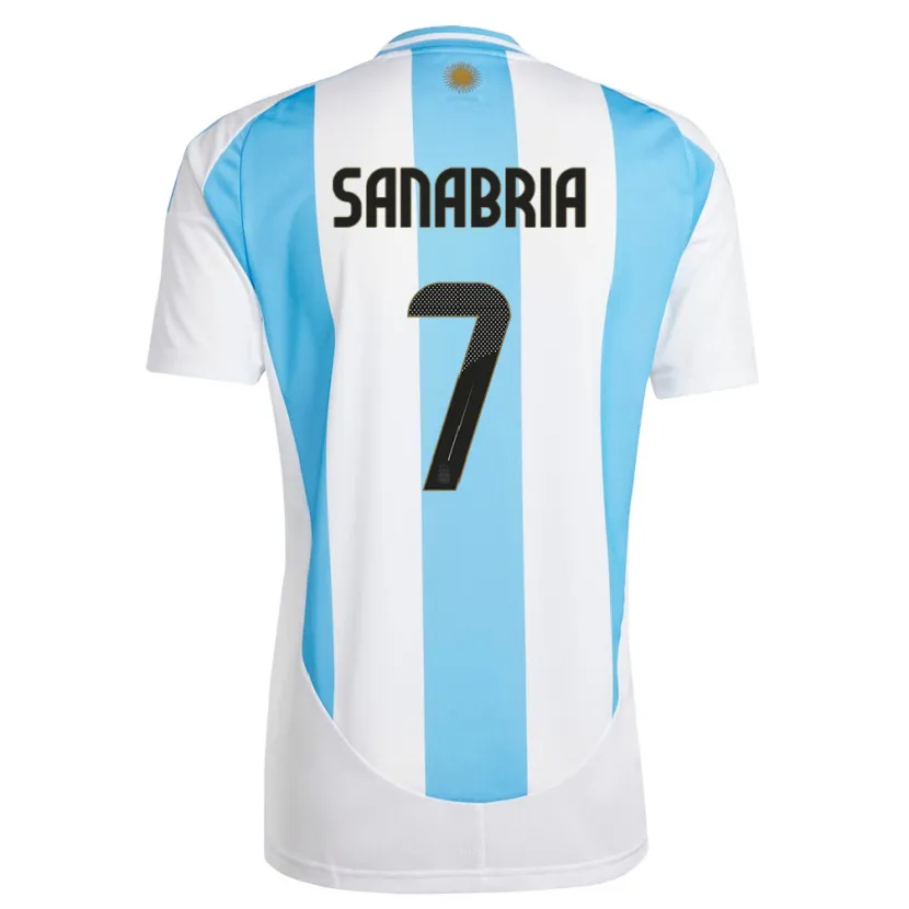 Danxen Kid Argentina Mateo Sanabria #7 White Blue Home Jersey 24-26 T-Shirt