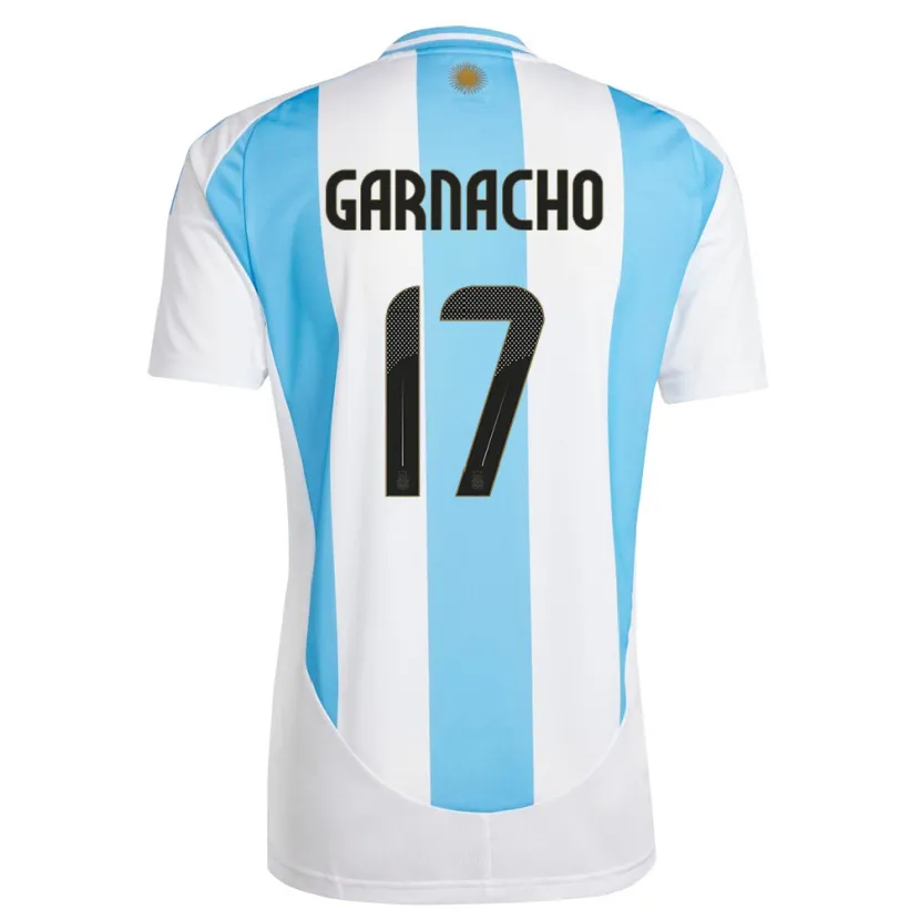 Danxen Kid Argentina Alejandro Garnacho #17 White Blue Home Jersey 24-26 T-Shirt