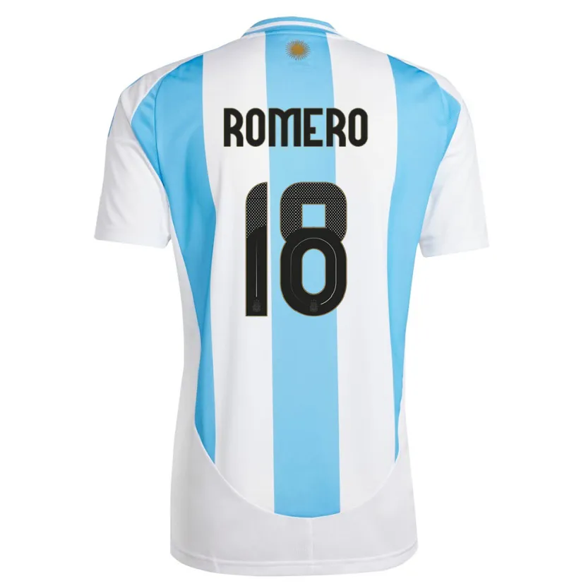 Danxen Kid Argentina Luka Romero #18 White Blue Home Jersey 24-26 T-Shirt