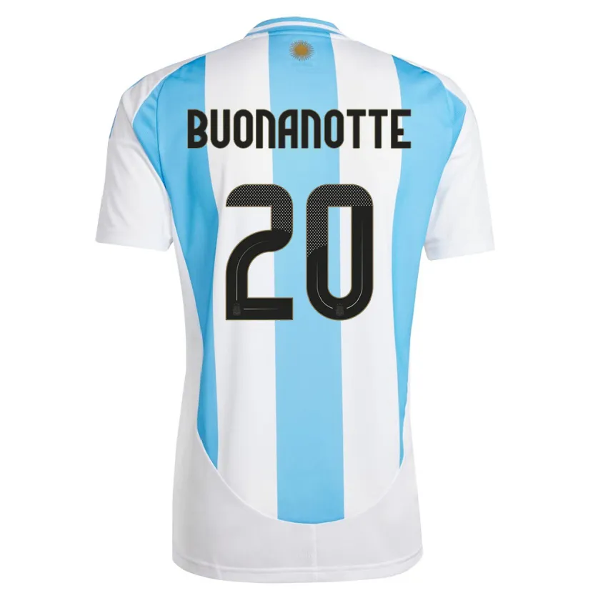 Danxen Kid Argentina Facundo Buonanotte #20 White Blue Home Jersey 24-26 T-Shirt