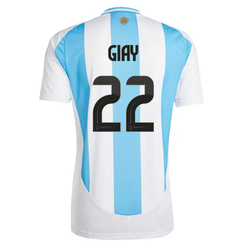 Danxen Kid Argentina Agustin Giay #22 White Blue Home Jersey 24-26 T-Shirt