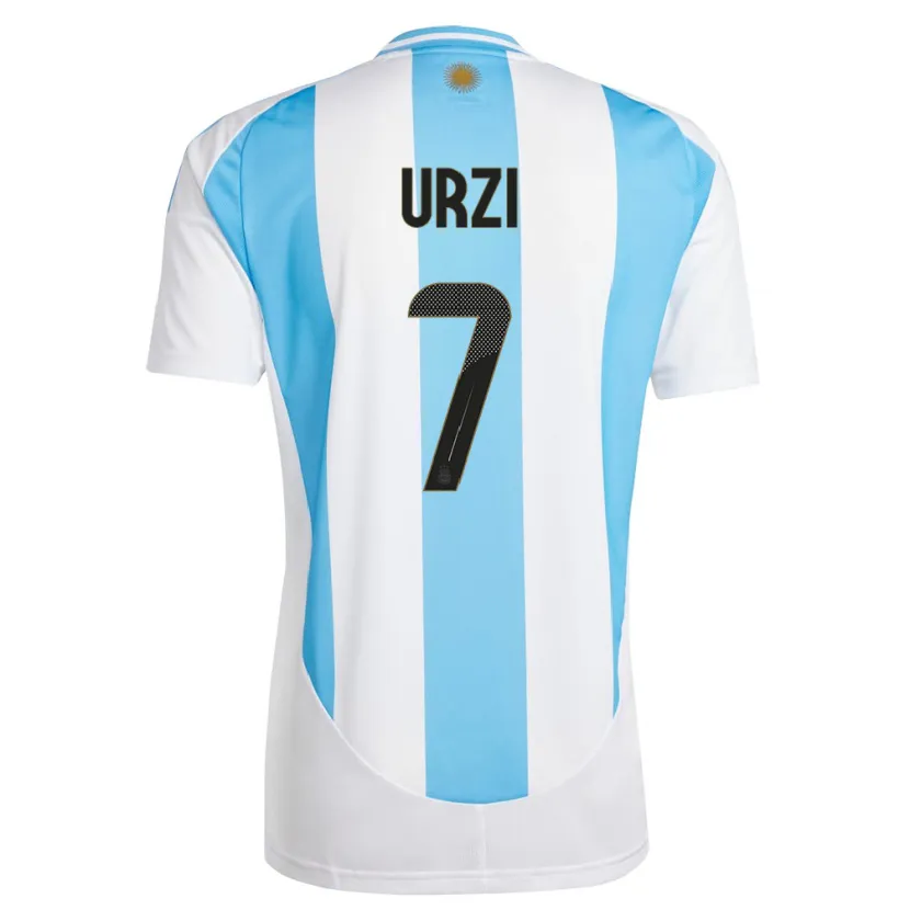 Danxen Kid Argentina Agustin Urzi #7 White Blue Home Jersey 24-26 T-Shirt