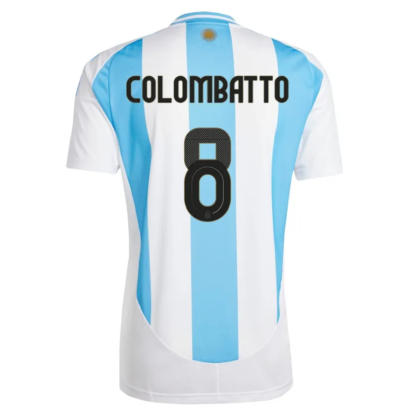 Danxen Kid Argentina Santiago Colombatto #8 White Blue Home Jersey 24-26 T-Shirt