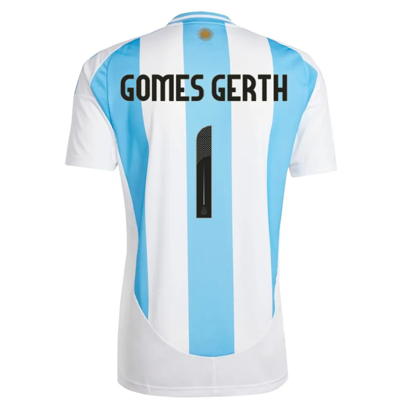 Danxen Kid Argentina Federico Gomes Gerth #1 White Blue Home Jersey 24-26 T-Shirt