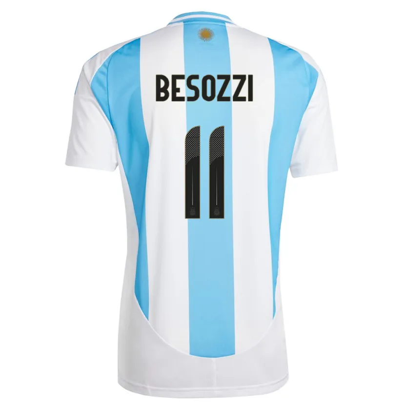 Danxen Kid Argentina Lucas Besozzi #11 White Blue Home Jersey 24-26 T-Shirt