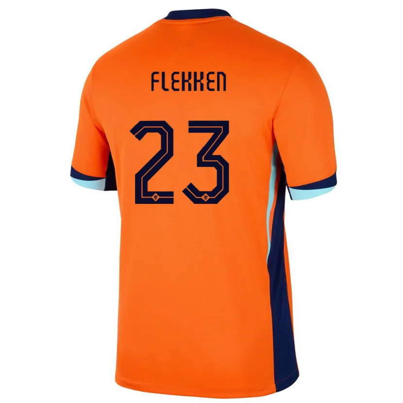 Danxen Kid Netherlands Mark Flekken #23 Orange Home Jersey 24-26 T-Shirt