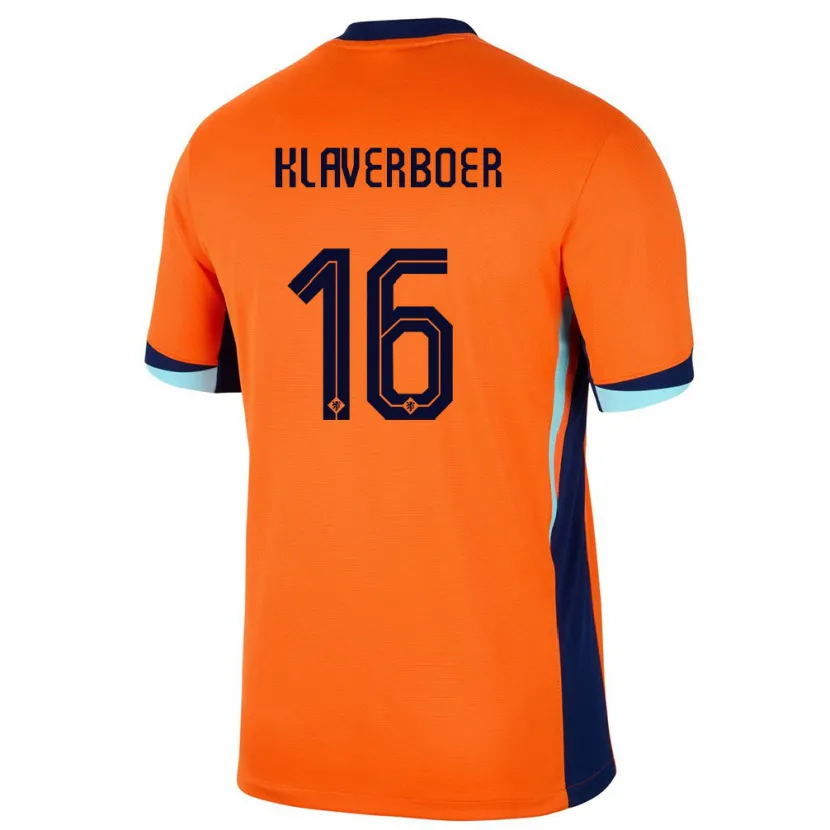 Danxen Kid Netherlands Bernt Klaverboer #16 Orange Home Jersey 24-26 T-Shirt