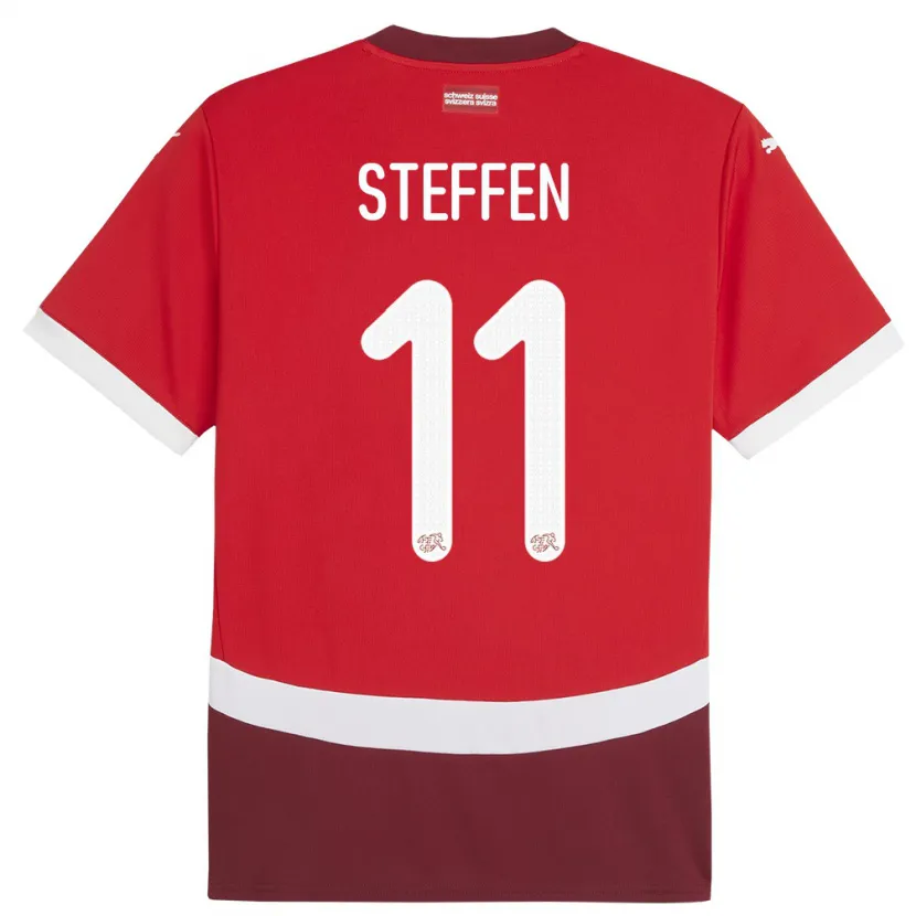 Danxen Kid Switzerland Renato Steffen #11 Red Home Jersey 24-26 T-Shirt