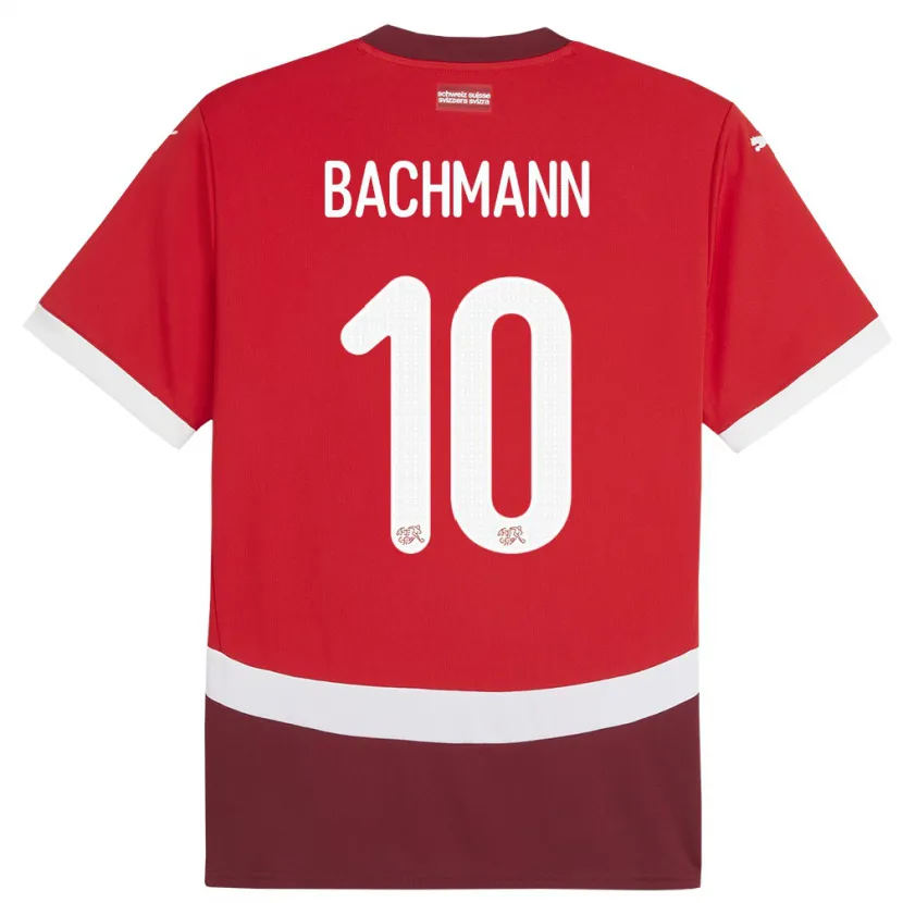 Danxen Kid Switzerland Ramona Bachmann #10 Red Home Jersey 24-26 T-Shirt