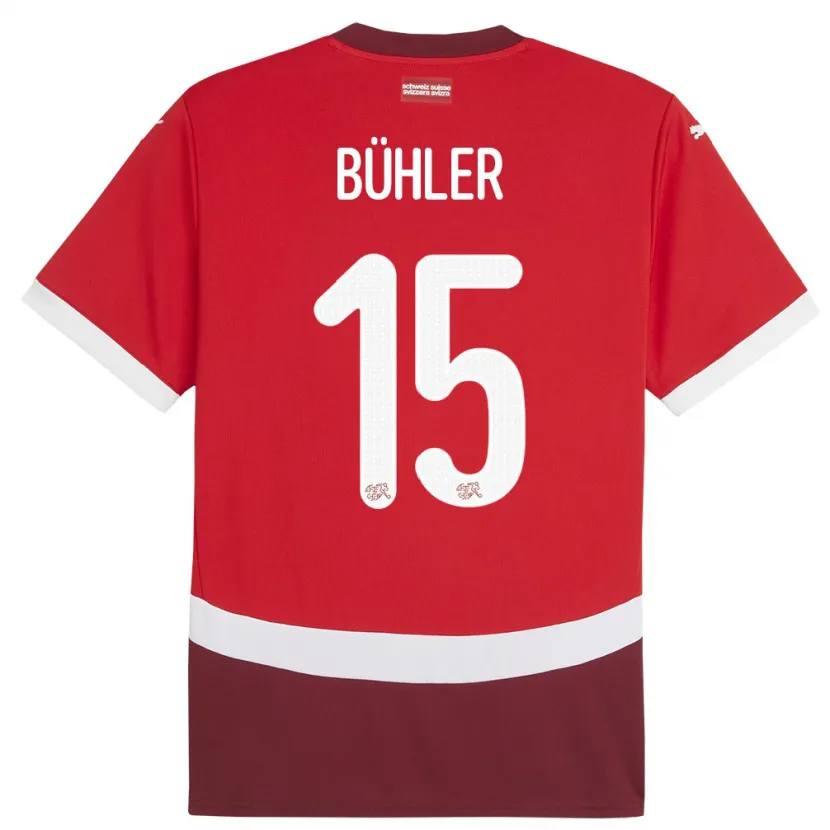 Danxen Kid Switzerland Luana Buhler #15 Red Home Jersey 24-26 T-Shirt