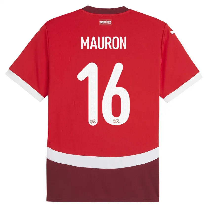 Danxen Kid Switzerland Sandrine Mauron #16 Red Home Jersey 24-26 T-Shirt