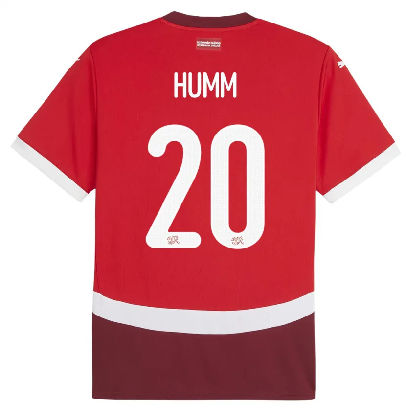 Danxen Kid Switzerland Fabienne Humm #20 Red Home Jersey 24-26 T-Shirt