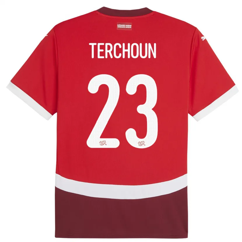 Danxen Kid Switzerland Meriame Terchoun #23 Red Home Jersey 24-26 T-Shirt