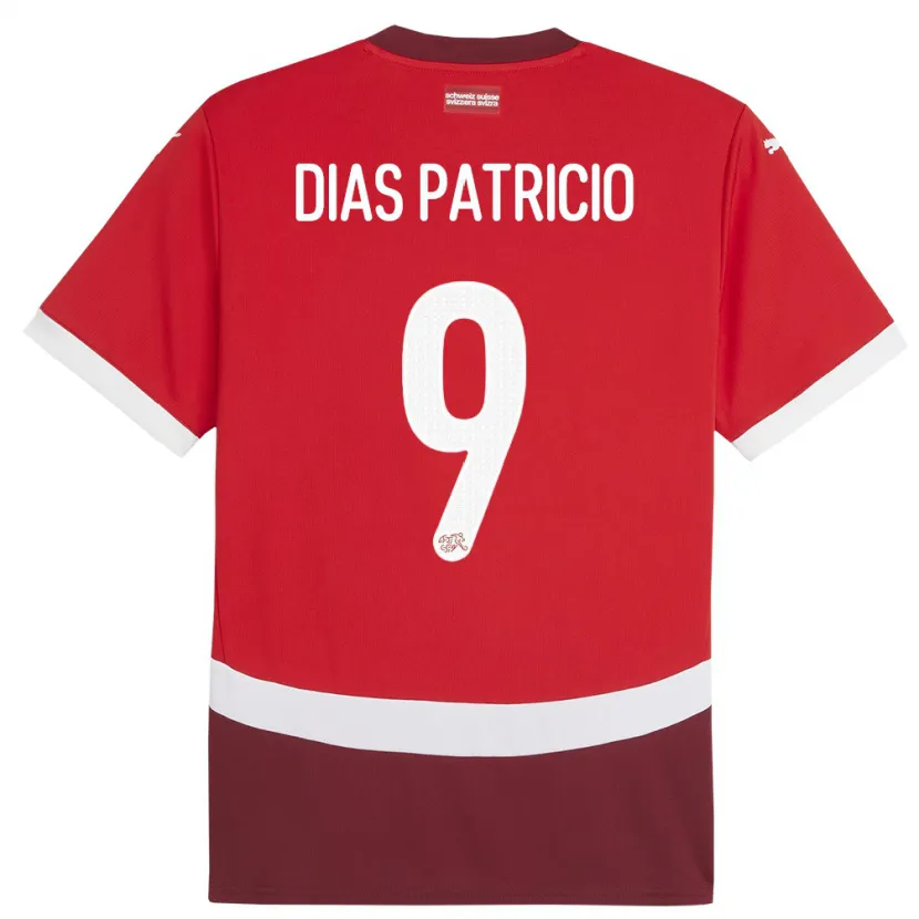 Danxen Kid Switzerland Alexandre Dias Patricio #9 Red Home Jersey 24-26 T-Shirt