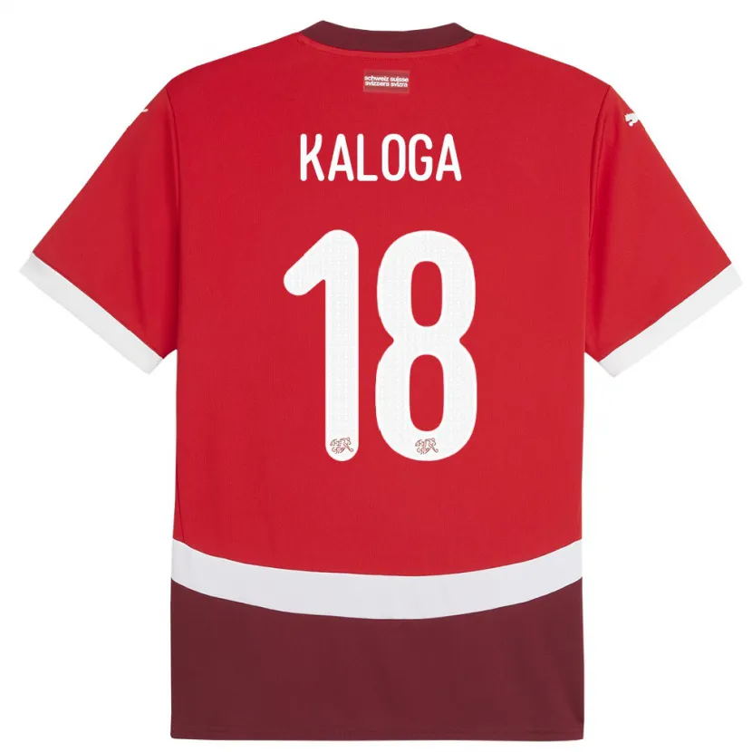 Danxen Kid Switzerland Issa Kaloga #18 Red Home Jersey 24-26 T-Shirt