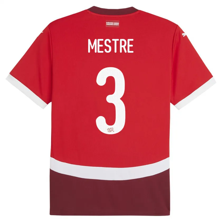 Danxen Kid Switzerland Luis Mestre #3 Red Home Jersey 24-26 T-Shirt