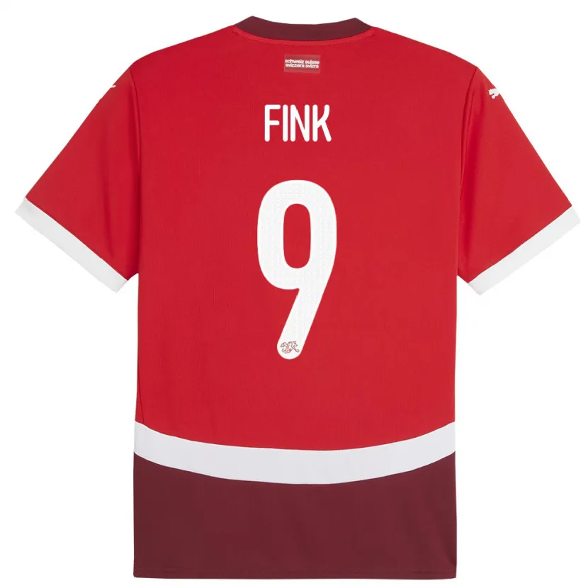 Danxen Kid Switzerland Bradley Fink #9 Red Home Jersey 24-26 T-Shirt