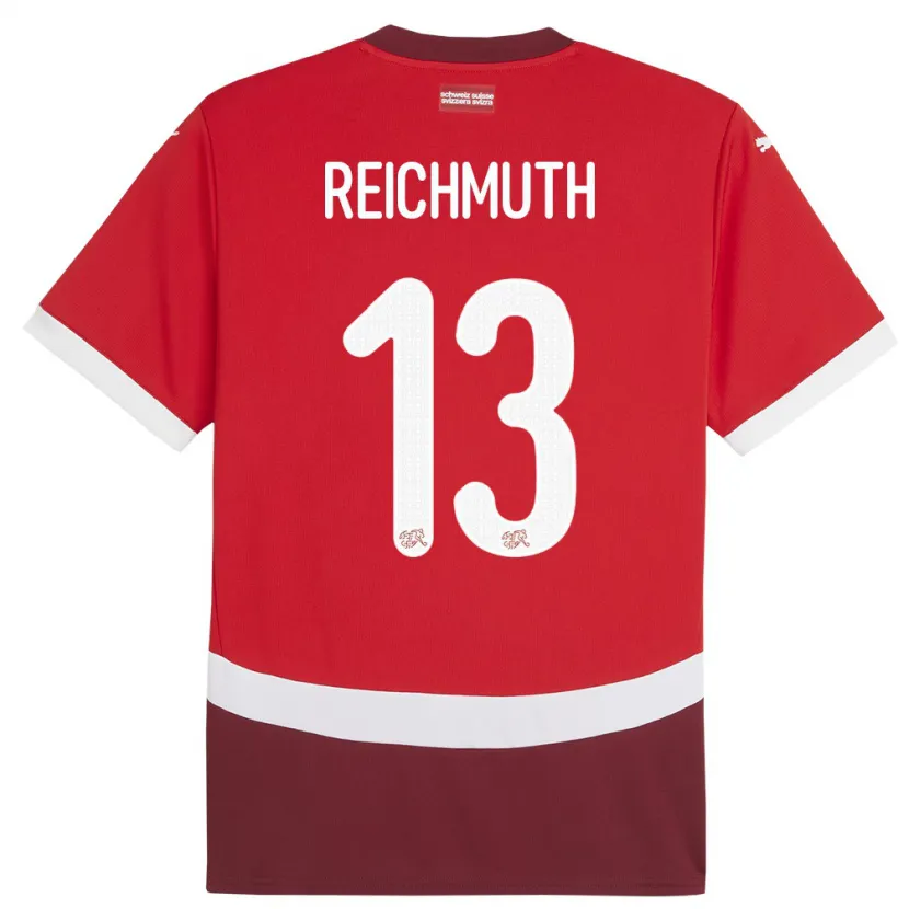 Danxen Kid Switzerland Miguel Reichmuth #13 Red Home Jersey 24-26 T-Shirt