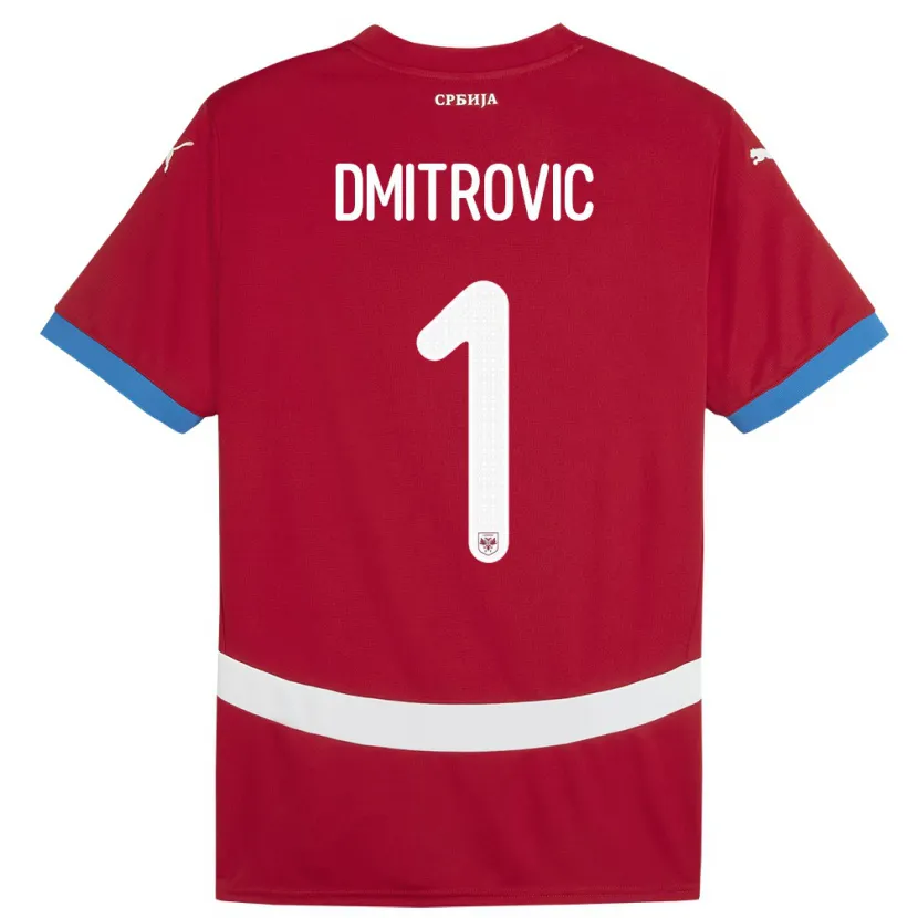 Danxen Kid Serbia Marko Dmitrovic #1 Red Home Jersey 24-26 T-Shirt