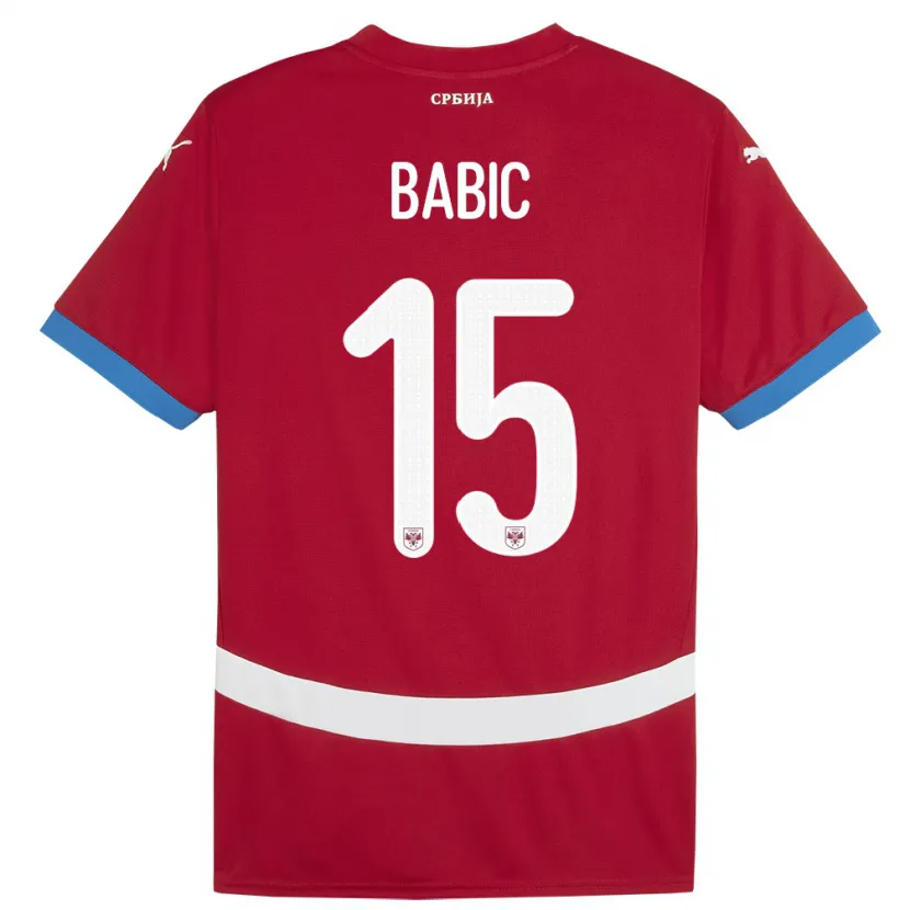 Danxen Kid Serbia Srdjan Babic #15 Red Home Jersey 24-26 T-Shirt