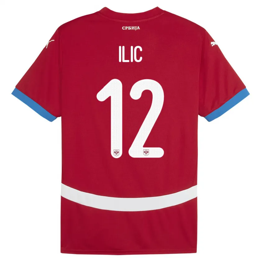 Danxen Kid Serbia Marko Ilic #12 Red Home Jersey 24-26 T-Shirt