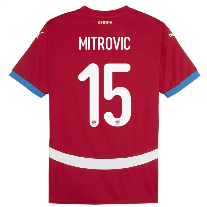 Danxen Kid Serbia Stefan Mitrovic #15 Red Home Jersey 24-26 T-Shirt