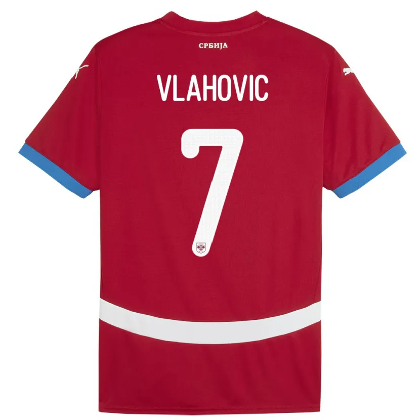 Danxen Kid Serbia Dusan Vlahovic #7 Red Home Jersey 24-26 T-Shirt