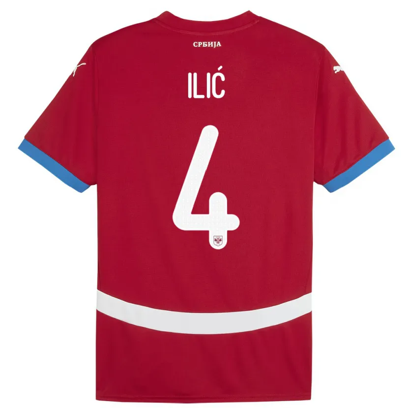 Danxen Kid Serbia Marija Ilic #4 Red Home Jersey 24-26 T-Shirt