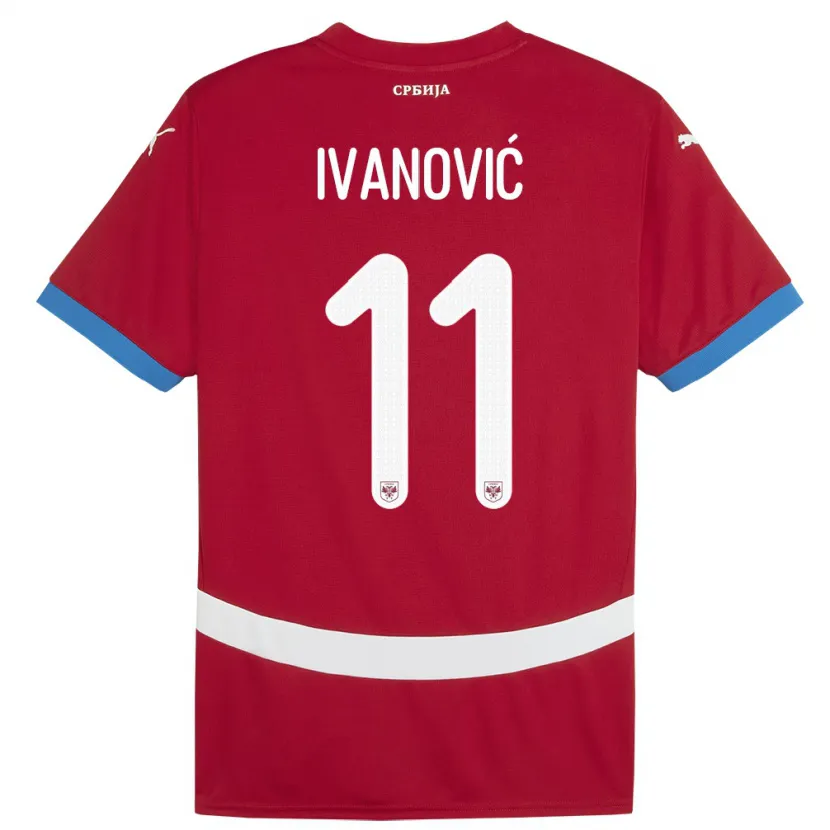 Danxen Kid Serbia Miljana Ivanovic #11 Red Home Jersey 24-26 T-Shirt