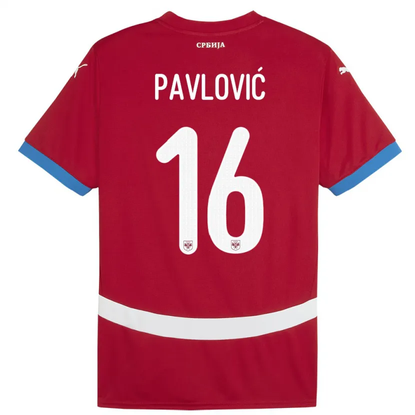 Danxen Kid Serbia Sara Pavlovic #16 Red Home Jersey 24-26 T-Shirt