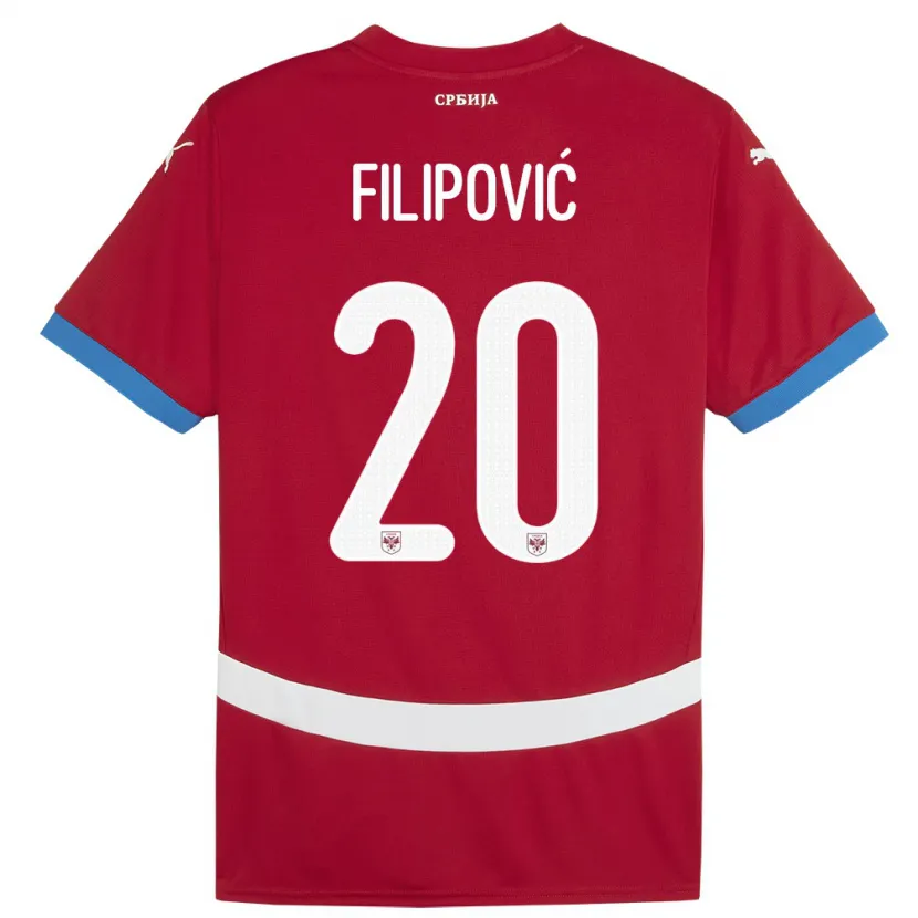 Danxen Kid Serbia Tijana Filipovic #20 Red Home Jersey 24-26 T-Shirt