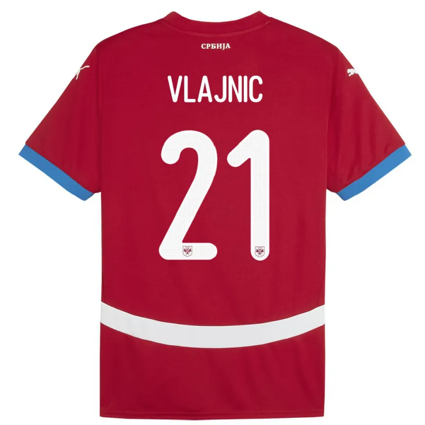 Danxen Kid Serbia Tyla Jay Vlajnic #21 Red Home Jersey 24-26 T-Shirt