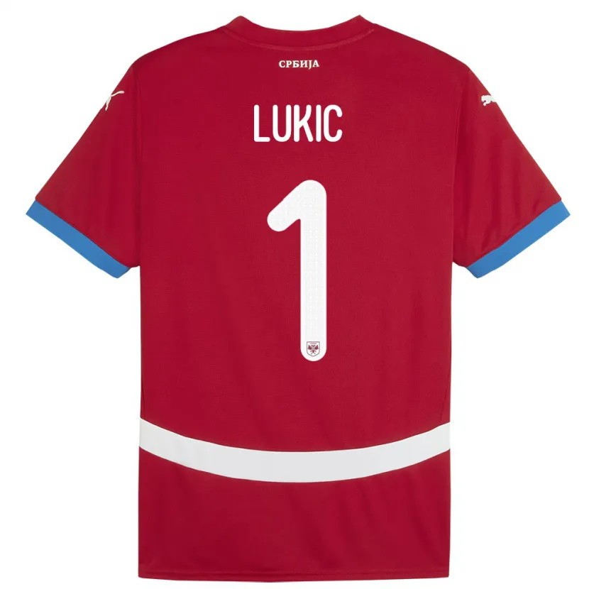 Danxen Kid Serbia Ognjen Lukic #1 Red Home Jersey 24-26 T-Shirt